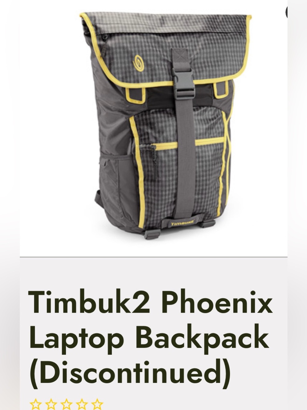 Timbuk2 Phoenix Laptop Backpack Gray Yellow - Picture 3 of 15